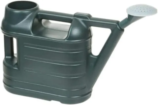 6.5L Litre Watering Can With Rose Strong Plastic GREEN  FREE SHIP
