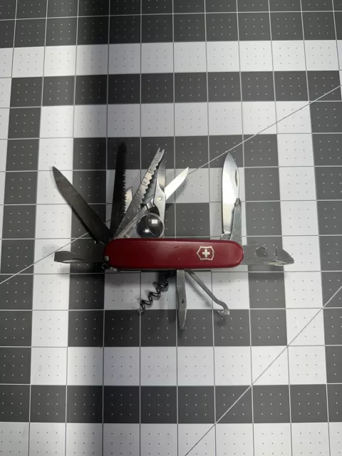 Victorinox Champion Original 91mm Swiss Army Knife Retired Red Pen Plus  6010