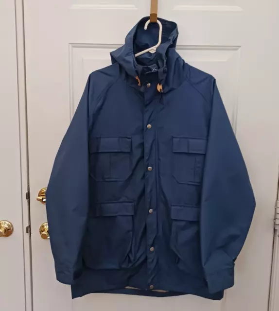 VINTAGE WOOLRICH JACKET Large Blue Field Coat 1527 Made in USA $22.50 ...