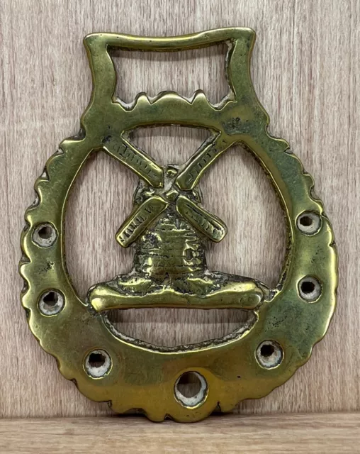 Brass Windmill Horse Harness Tack Medallion Bridle Saddle Ornament