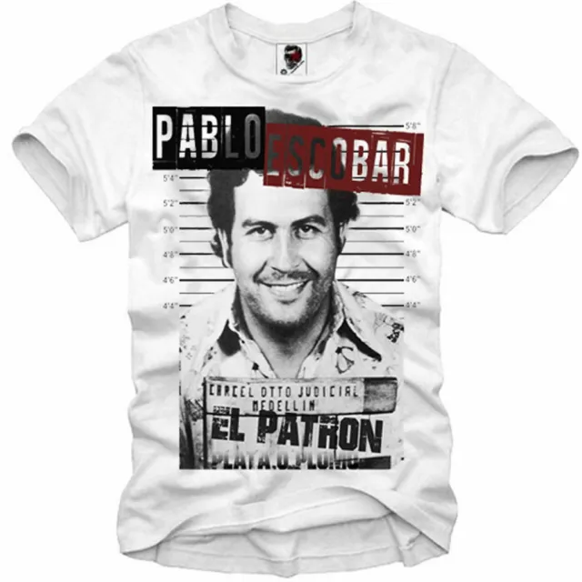 E1Syndicate T-Shirt Pablo Escobar Mugshot Plata Narcos Gang Cocaine 2174