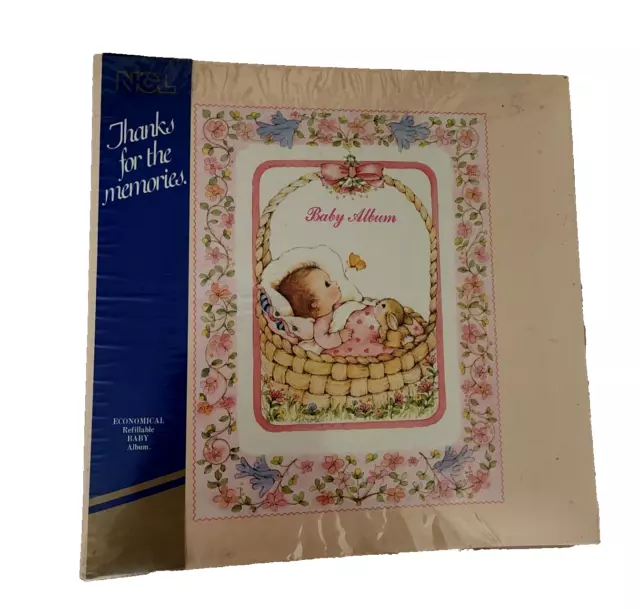 1983 NCL Baby Photo Album Refillable With Transparent Film Cover On Pages