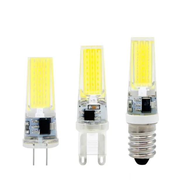 Dimmbare Mini LED COB Kieselgel Glühlampen G9 G4 E14 220V Klarlampe Teile