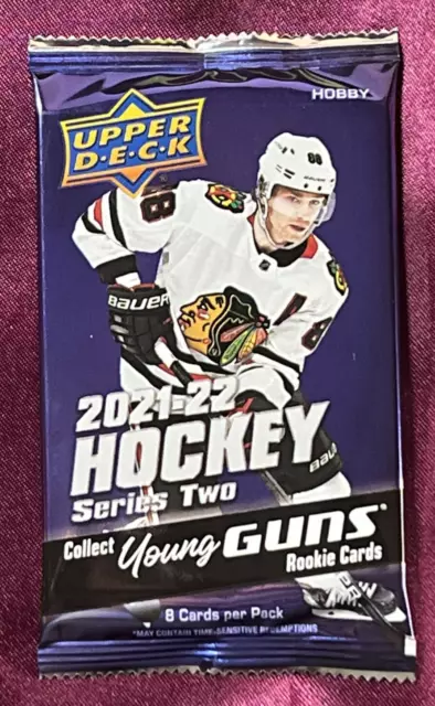 2021-22 Upper Deck Series 2 Hockey Hobby U GET 1 SEALED PACK +FREE COMB SHIPPING