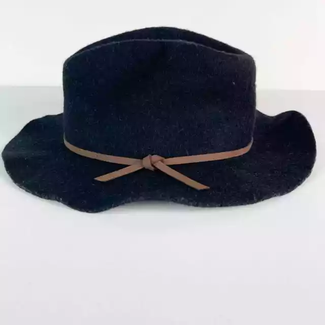 Brixton NWOT Black Womens Valley Fedora Wool Felt Hat Size OS 2