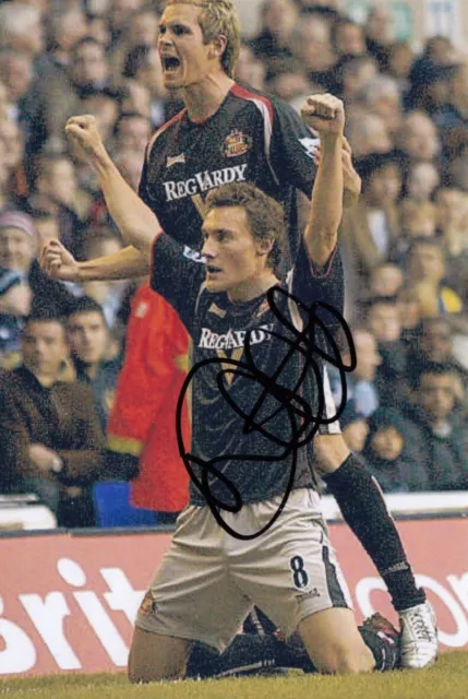 Dean Whitehead Hand Signed Sunderland 6x4 Photo Football Autograph 6