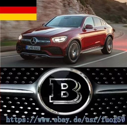 Für 2016-23 Mercedes Benz Neu E W213 Front grill Stern Emblem silber schwar Logo