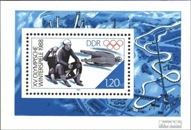 DDR Block90 (kompl.Ausgabe) gestempelt 1988 Olymp. Winterspiele
