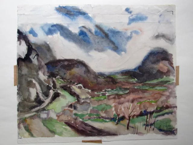 ALFRED THON , 1886 Breslau -1967 Braunschweig . Aquarell . Nachlass OTTO RALFS .