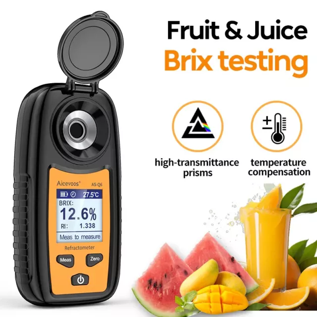 Digital Refractometer Brix Meter Sugar Content Measuring Instrument Wine 0-35%