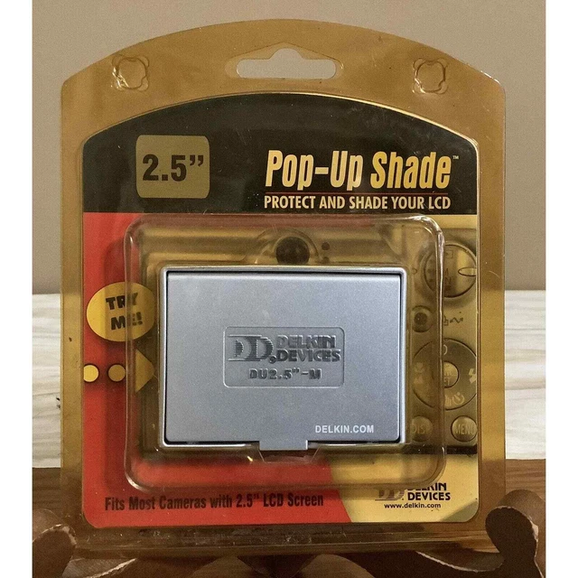 Delkin Devices Universal Pop-Up Shade for 2.5 inch LCD Screens New in Package