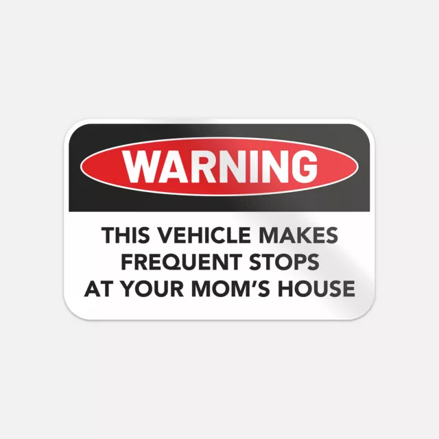 Warning This Vehicle Makes Frequent Stops Car Bumper Vinyl Sticker Decal