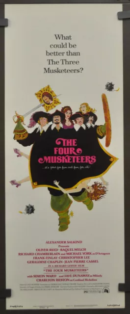 Cuatro Mosqueteros, MILADY'S Revenge 1975 Original 14X36 Película Póster Raquel