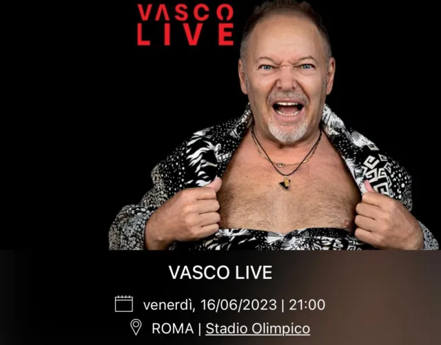 2 biglietti concerto Vasco Rossi Roma