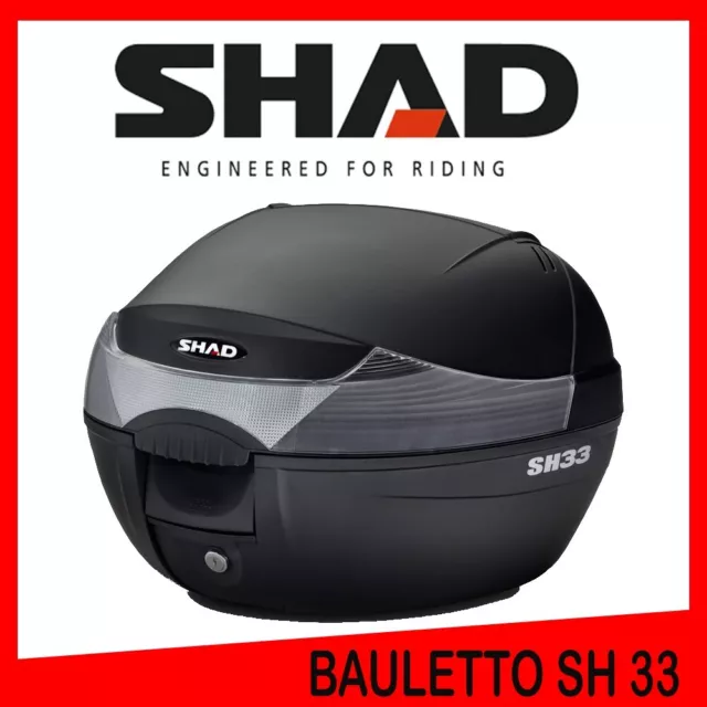 Bauletto Shad Sh33 34 Litri Con Piastra Universale Moto E Scooter Nero 34 L