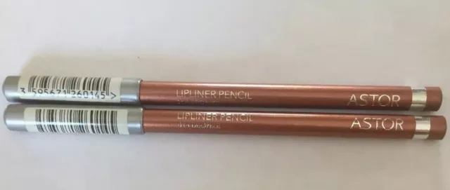 2 X Astor Lipliner Pencil 014 Bronze - New.