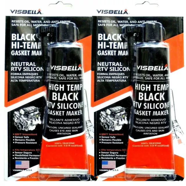 315 Degrés Colle silicone noir haute température Visebella