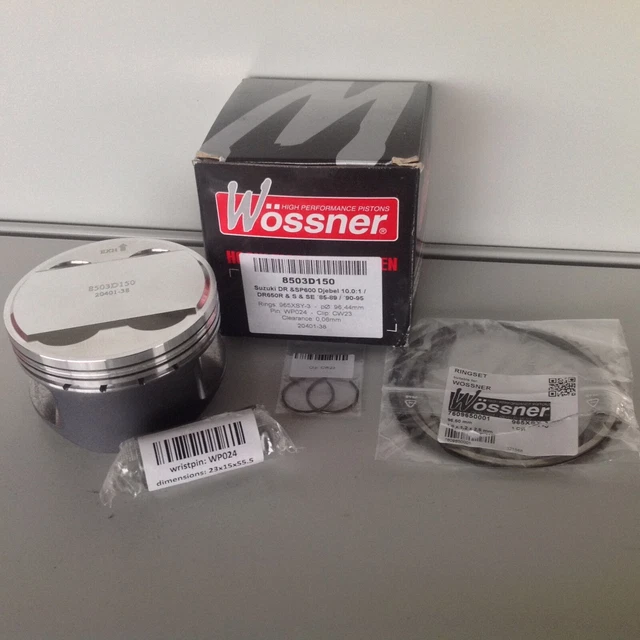 NUOVO KIT PISTONE WOSSNER 1985 - 1989 SUZUKI DR600 SP600 96.44 mm OLTRE...