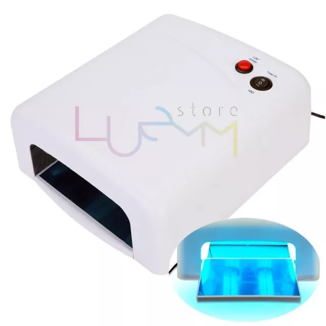 Lampada Uv 36W Fornetto Per Ricostruzione Unghie Gel Smalto Nail Art 4 Bulbi