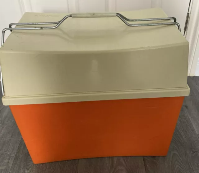 Vintage 1970s Retro Cool Box Orange/White VW Campervan Camping Made In Holland