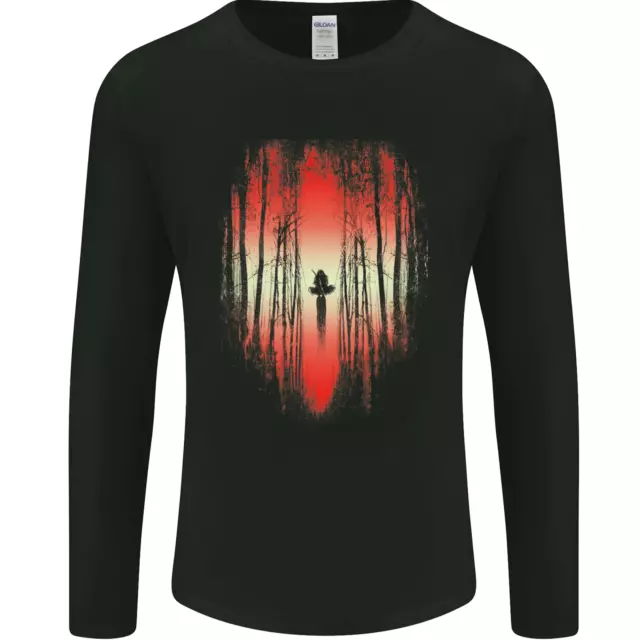 Ninja Landscape Martial Arts MMA Samurai Mens Long Sleeve T-Shirt