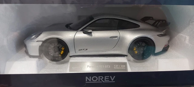 Porsche 911 GT3 RS 2022 Argent GT métallisé/Noir 1/12