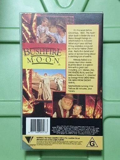 BUSHFIRE MOON VHS Black Small Box PAL 1987 Australian Video, Watche ...