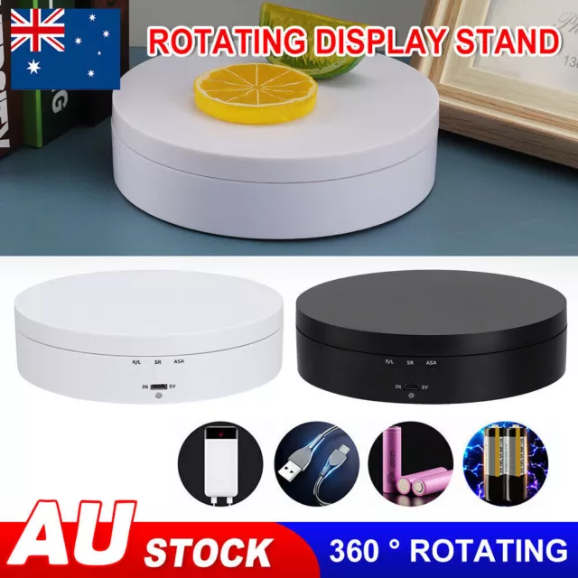 360° Rotating Electric Turntable Display Stand Jewelry Photography Show Holders