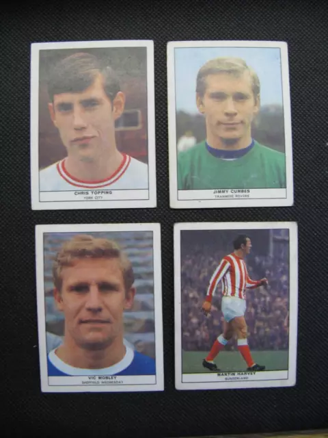 Football Quiz Cards X 4 - Anglo Confectionery - Circa 1969