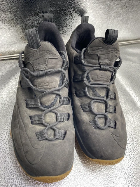 Nike Lebron Xiii Low Prm Anthracite Dark Grey Suede Gum Men'S Sz 10.5  Ah8289-001 $48.99 - Picclick
