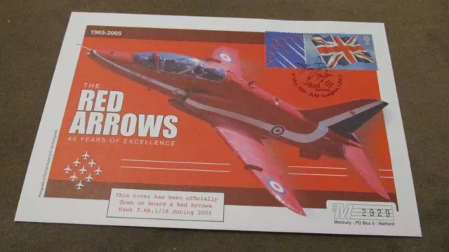 Mercury 2005 GB Cover - Flown on RAF / Royal Air Force Red Arrows