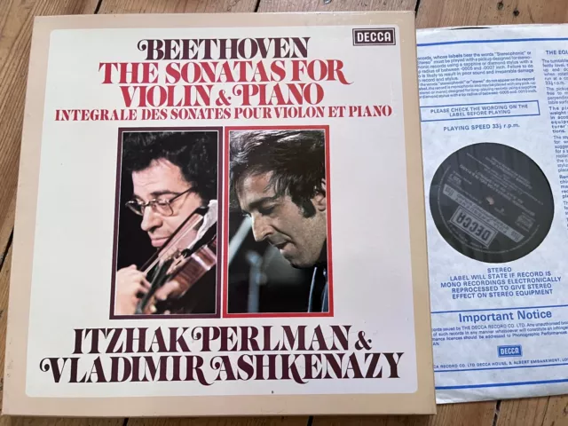 D92D 5 Beethoven Sonatas for Violin & Piano / Perlman / Ashkenazy 5 LP box