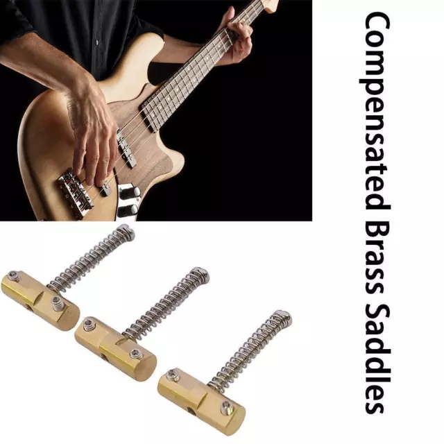 Wilkinson Brass TELE Electric Guitar Compensated Vintage Brass Saddles New P2 3