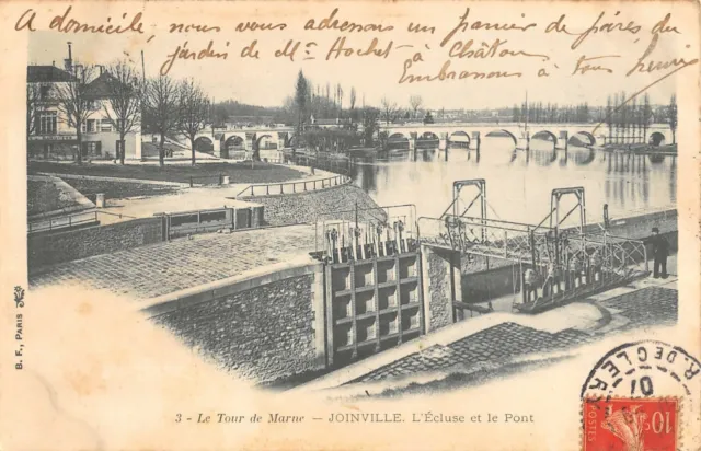 Cpa 94 Le Tour De Marne Joinville L'ecluse Et Le Pont