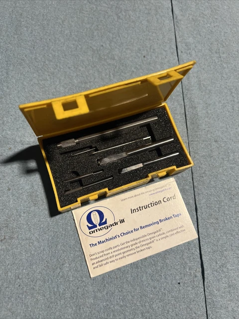omegadrill tap extractor set 5/64 1/8 3/16 1/4 15-937-004 (Joe)