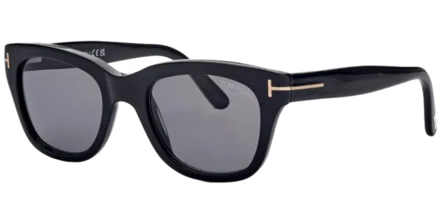 Tom Ford Snowdon Polarized Men's Black Squared Sunglasses FT0237 01D 52 - Italy