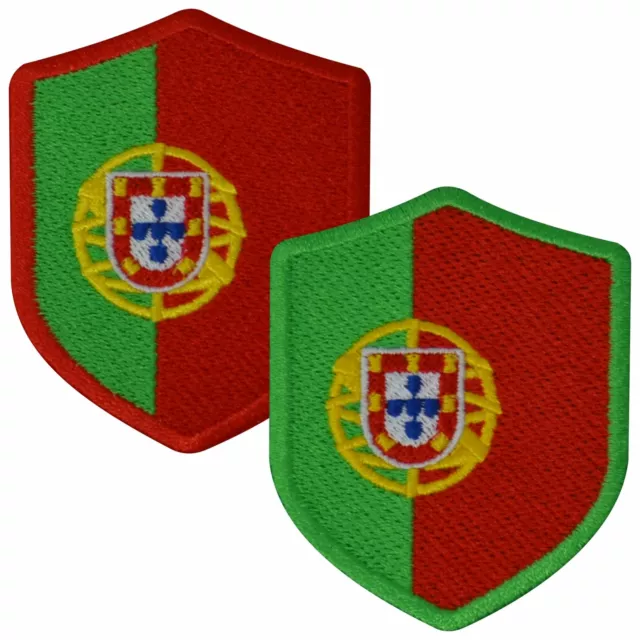 Aufnäher PORTUGAL Wappen 7 x 5,6cm Bestickt Flagge Patch FanShirts4u