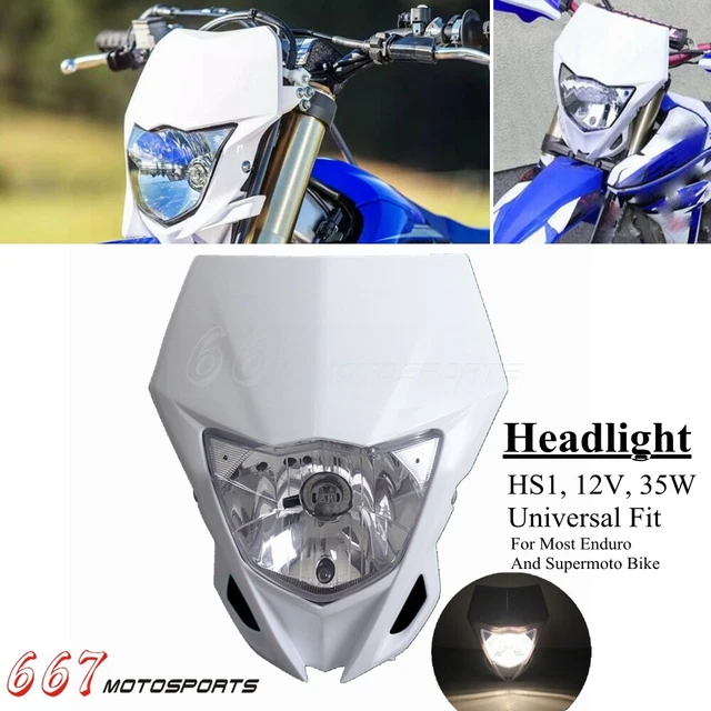 Supermoto Headlight For Yamaha XT WR YZ F TTR 110 125 225 230 250 426 450 WR250F
