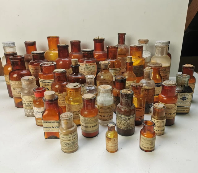 ANCIEN FLACON PHARMACIE bouteille fiole apothicaire médecine chimie EUR ANCIEN FLACON PHARMACIE bouteille fiole apothicaire médecine chimie EUR