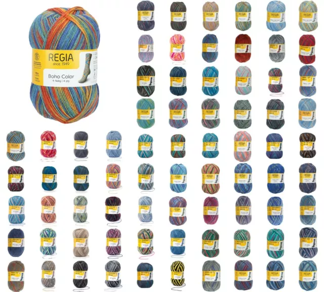 100g Schachenmayr Regia Color 4-fädig / 4-fach Sockenwolle Stricken (64,90€/kg)