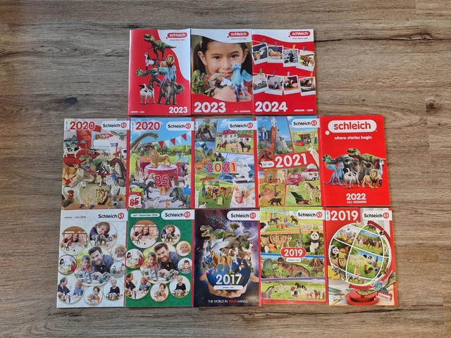 SCHLEICH KATALOGE 13 Stück 2016 + 2017/2019/2020/2021/2022/2023/2024 HJ