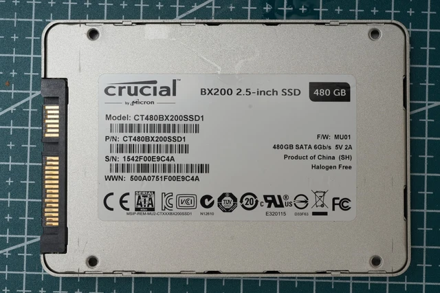 CRUCIAL MICRON BX200 CT480BX200SSD1 Solid State Drive 480GB