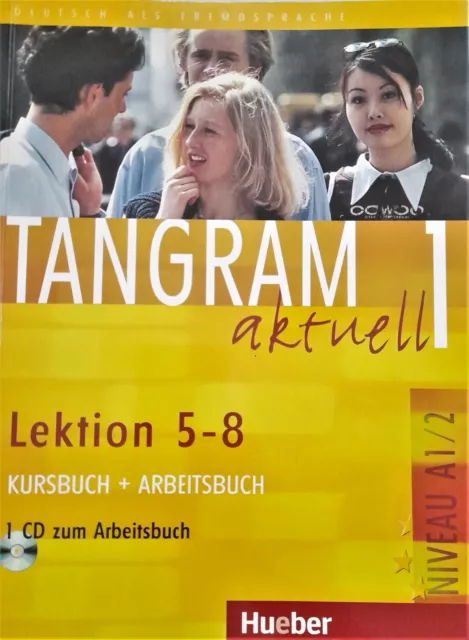 Tangram aktuell 1. Kursbuch und Arbeitsbuch, Lektion 5 - 8-Mit CD - sehr gut