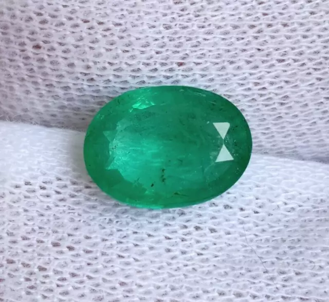 Natural Green Emerald Earth Mine Oval Cut 2.26 Cts Beautiful Loose Gemstone