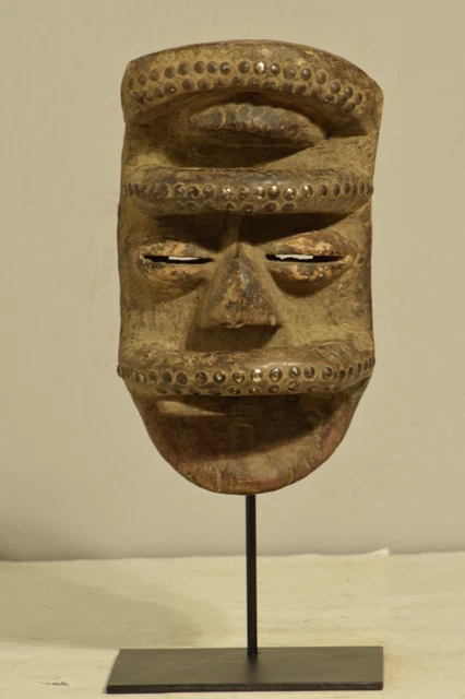 Mask African Bete Wood Brass Bete Mask