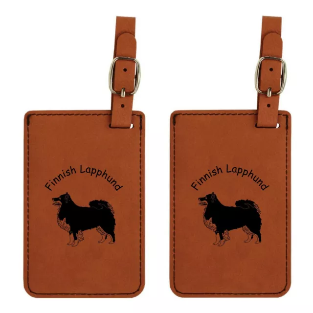 L3188 Finnish Lapphund Luggage Tags 2Pk FREE SHIPPING 200 Breeds Available