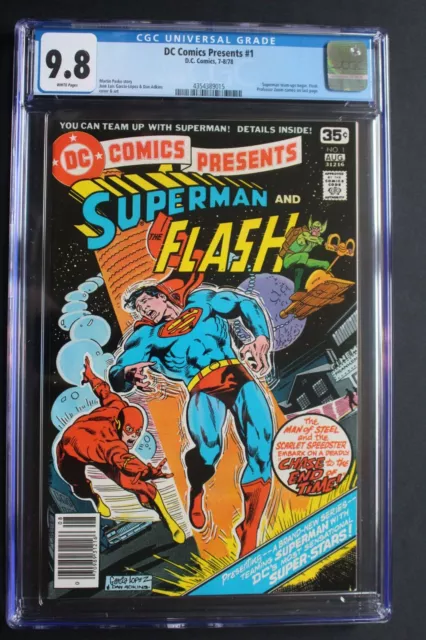 DC COMICS PRESENTS #1 Classic 4th SUPERMAN FLASH Race 1978 Volkir Zelkot CGC 9.8