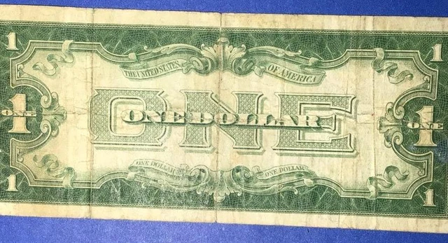 1928A $1 Blue "FUNNY BACK" SILVER Certificate X4929! VG/FINE! Old US Currency!