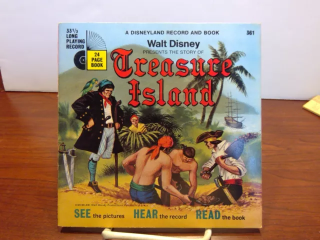 Walt Disney's See Hear Read Book W/ Record - Treasure Island