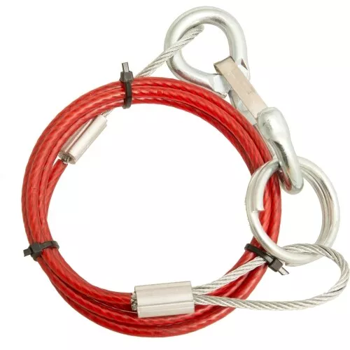 Brems- & Abrissseil 1m mit Haken und Öse Stahlseil Anhängerseil 25127 HP